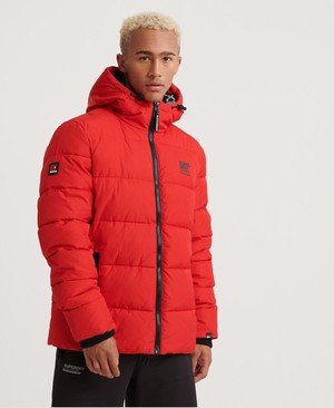 Superdry Taped Sports Puffer Férfi Kabát Piros | KVFHX2370